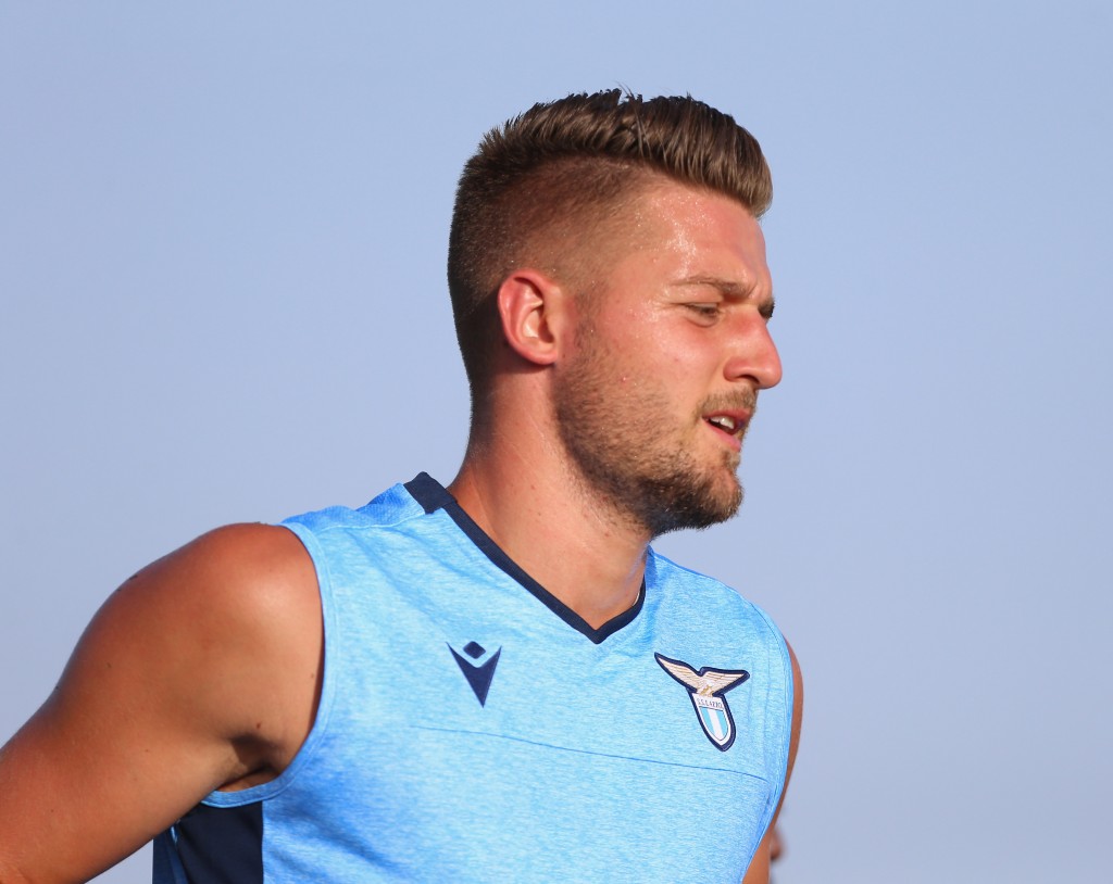 ROME, ITALY - JULY 09: Sergej Milinkovic of SS Lazio in action during the SS Lazio training session on July 9, 2019 in Rome, Italy. (Photo by Paolo Bruno/Getty Images)