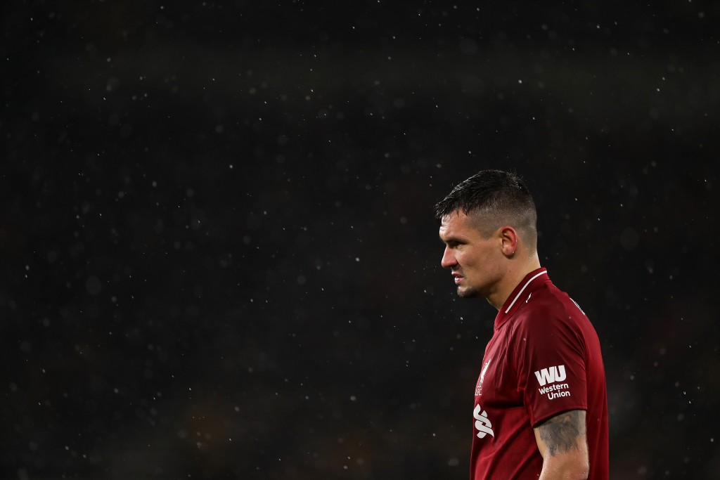 Dejan Lovren is available after serving his suspension. (Photo by Richard Heathcote/Getty Images)