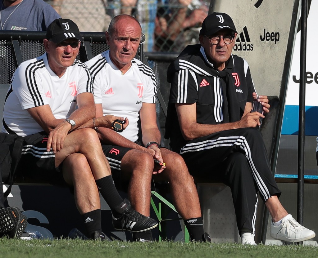Juve boss Sarri could be present on the sidelines against former club Napoli (Photo by Emilio Andreoli/Getty Images)