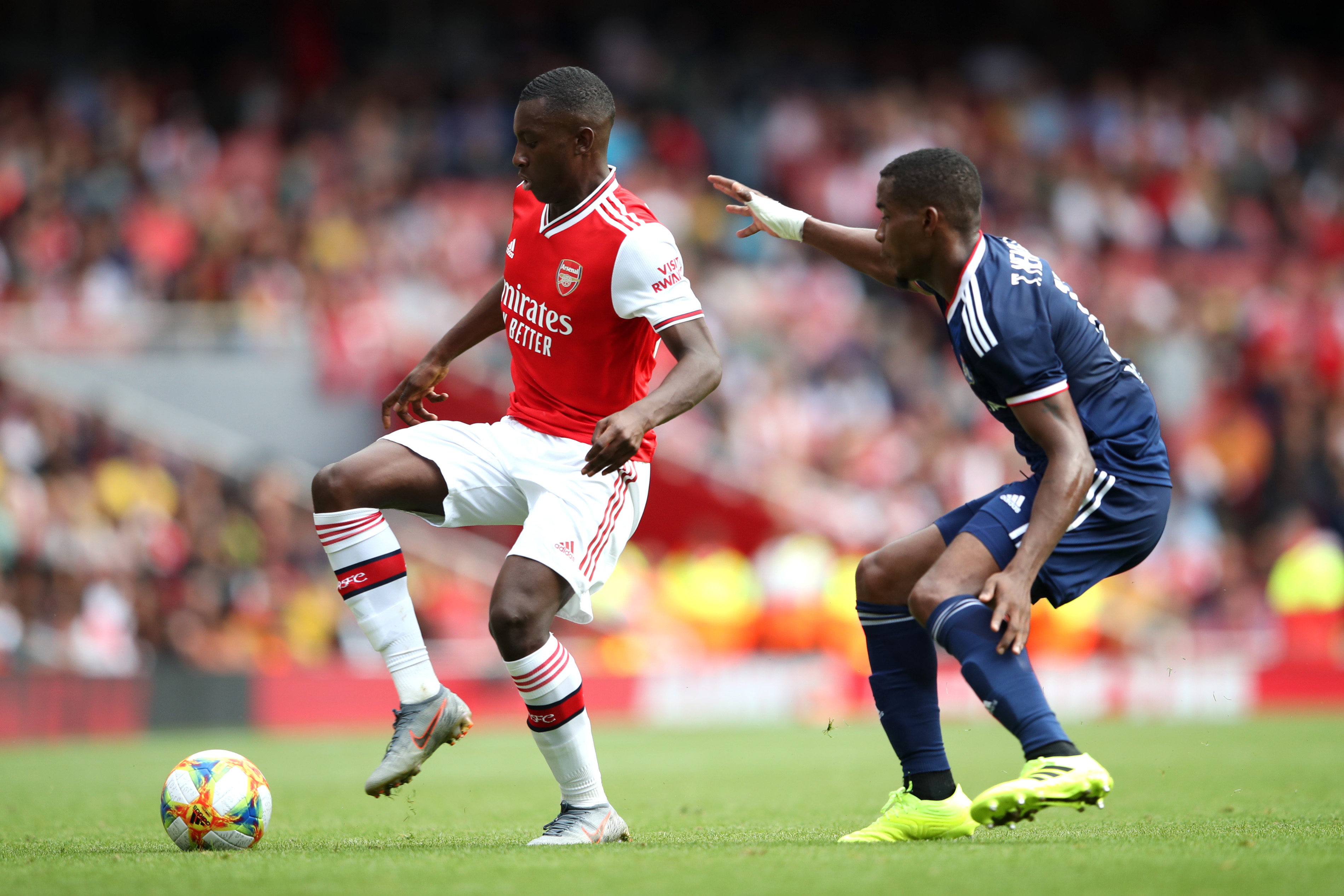 Eddie Nketiah is set for a loan spell at Leeds United. (Photo courtesy: AFP/Getty)