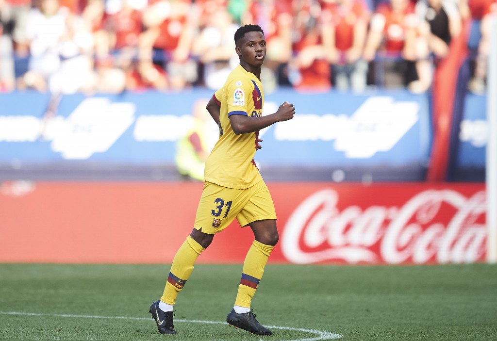 Ansu Fati has pulled out of the Spain squad due to an injury. (Photo by Juan Manuel Serrano Arce/Getty Images)