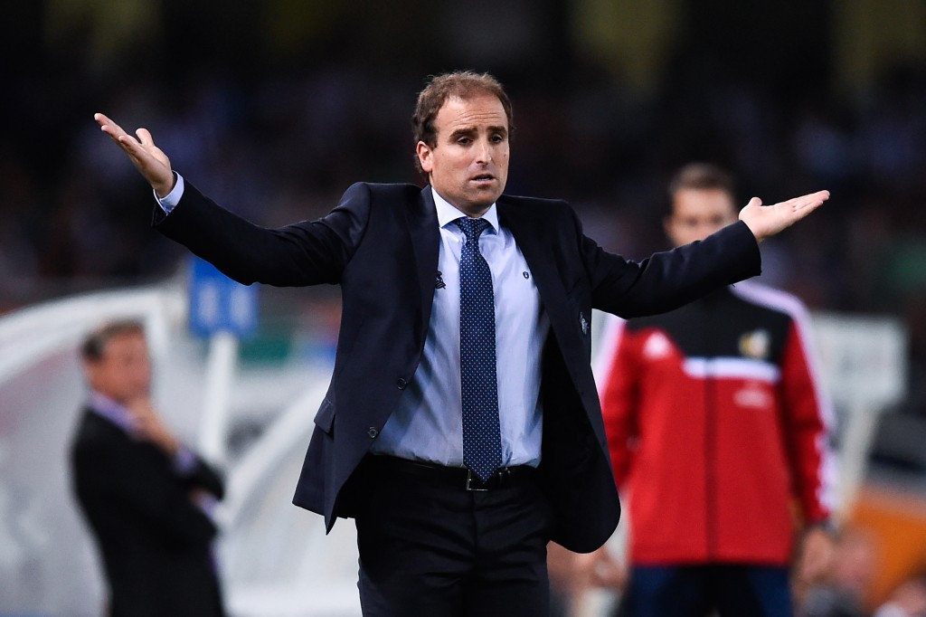 Can Jagoba Arrasate oversee a shock win over Barcelona? (Photo by David Ramos/Getty Images)