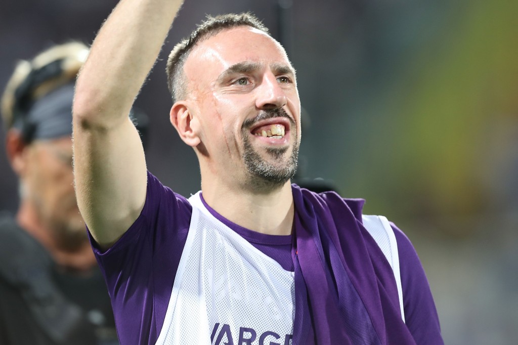 FLORENCE, ITALY - AUGUST 24: Frank Ribery of ACF Fiorentina in action during the Serie A match between ACF Fiorentina and SSC Napoli at Stadio Artemio Franchi on August 24, 2019 in Florence, Italy. (Photo by Gabriele Maltinti/Getty Images)