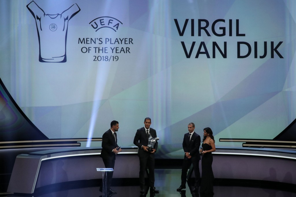 Another award for a world-class defender. (Picture Courtesy - AFP/Getty Images)