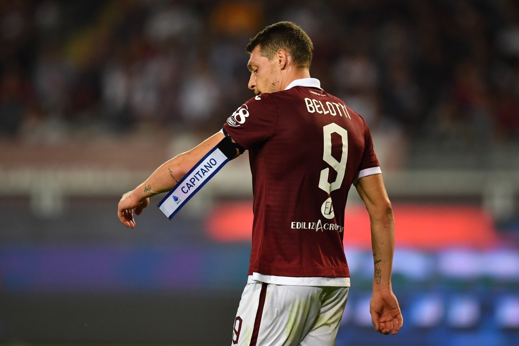TURIN, ITALY - SEPTEMBER 16: Andrea Belotti of Torino FC looks dejected during the Serie A match between Torino FC and US Lecce at Stadio Olimpico di Torino on September 16, 2019 in Turin, Italy. (Photo by Valerio Pennicino/Getty Images)