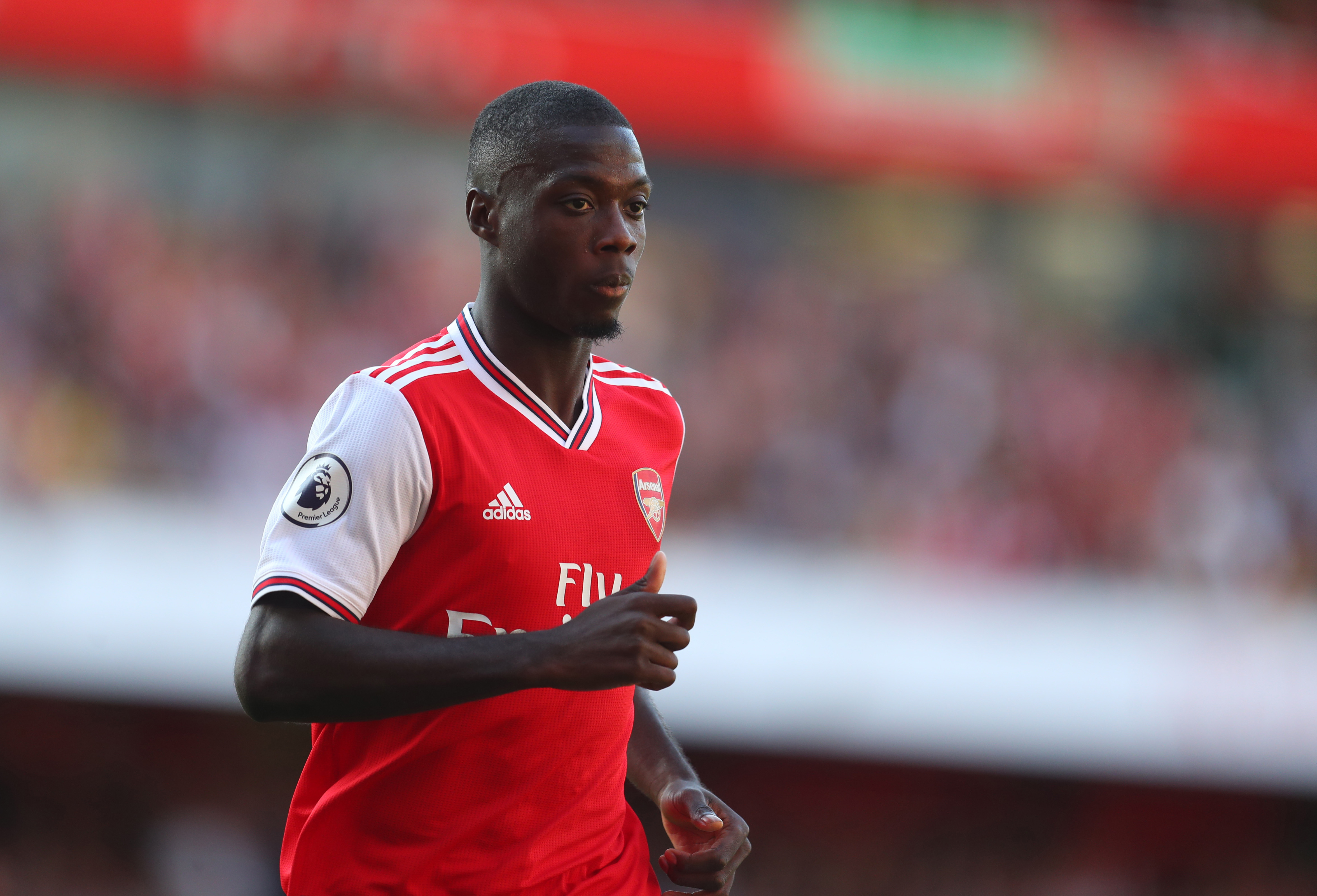 Nicolas Pepe is staring at an exit from Arsenal. (Photo by Catherine Ivill/Getty Images)