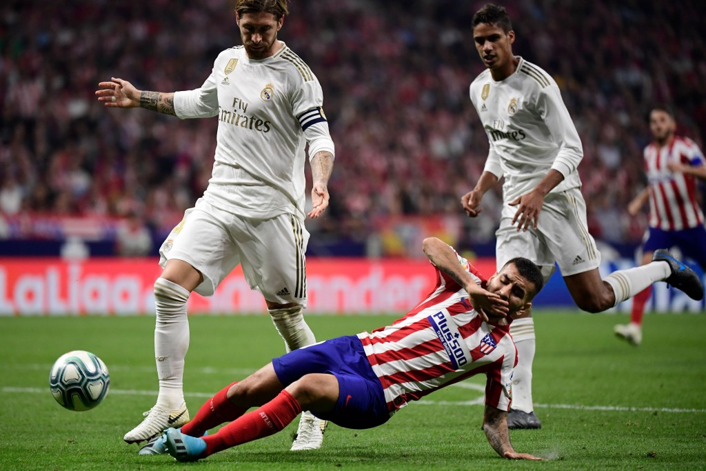 Ramos and Varane were solid against Atletico (Photo by JAVIER SORIANO/AFP/Getty Images)