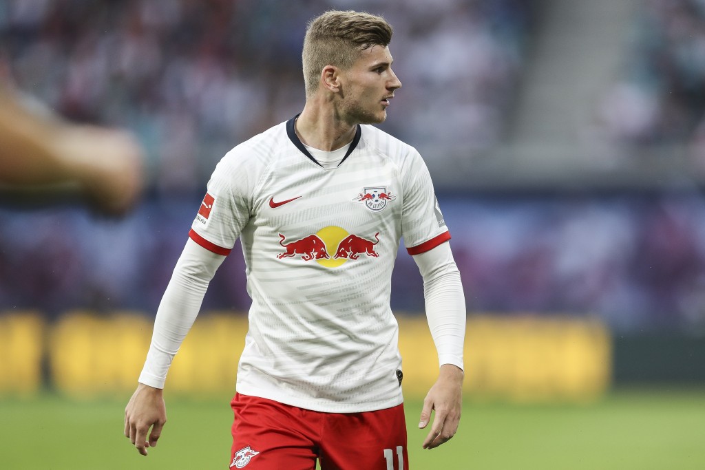 LEIPZIG, GERMANY - SEPTEMBER 14: Timo Werner of RB Leipzig looks on during the Bundesliga match between RB Leipzig and FC Bayern Muenchen at Red Bull Arena on September 14, 2019 in Leipzig, Germany. (Photo by Maja Hitij/Bongarts/Getty Images)