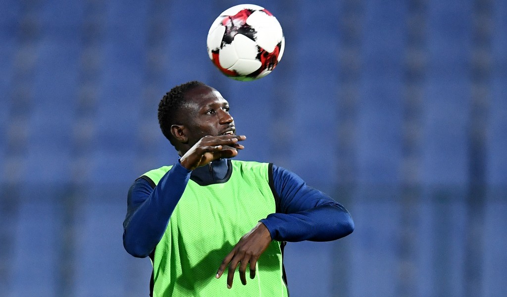 France's midfielder Moussa Sissoko heads the ball during a training session at the Vasil Levski stadium in Sofia on October 6, 2017, on the eve of the FIFA World Cup 2018 qualifying football match against Bulgaria. / AFP PHOTO / FRANCK FIFE (Photo credit should read FRANCK FIFE/AFP/Getty Images)