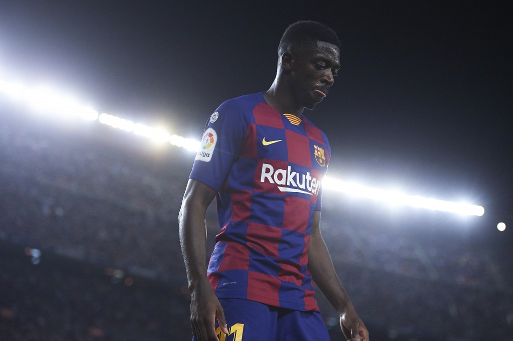 Dembele is suspended for the game (Photo by Aitor Alcalde/Getty Images)