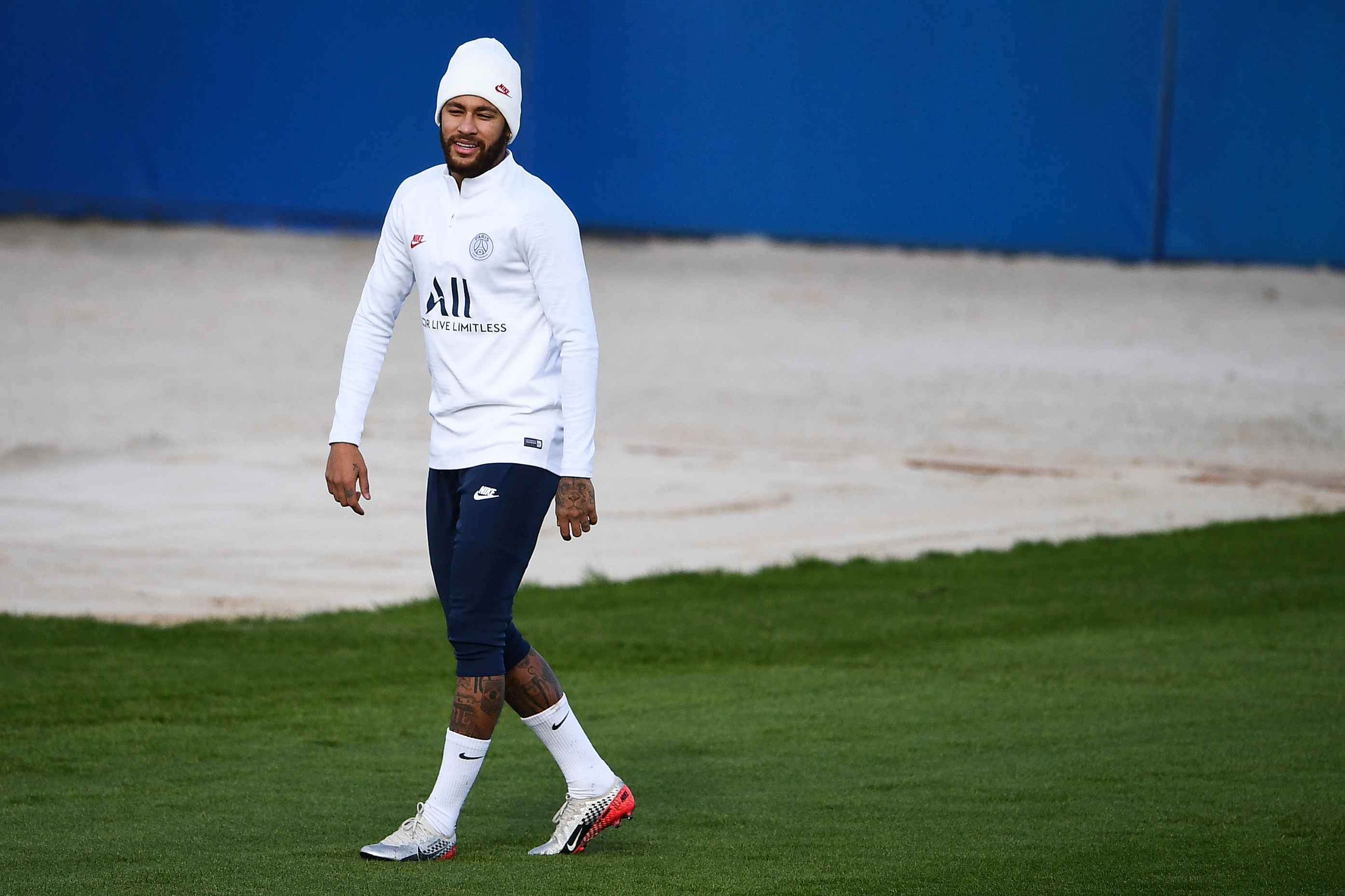 Neymar in contention to feature for PSG (Photo by FRANCK FIFE/AFP via Getty Images)