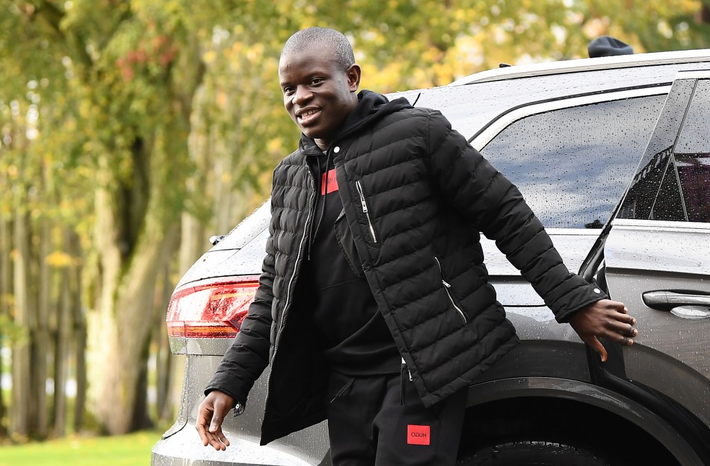 France's midfielder N'Golo Kante arrives at the French national football team training base in Clairefontaine en Yvelines on November 11, 2019, as part of the team's preparation for the upcoming qualification Euro-2020 football matches against Moldova and Albania. (Photo by FRANCK FIFE / AFP) (Photo by FRANCK FIFE/AFP via Getty Images)
