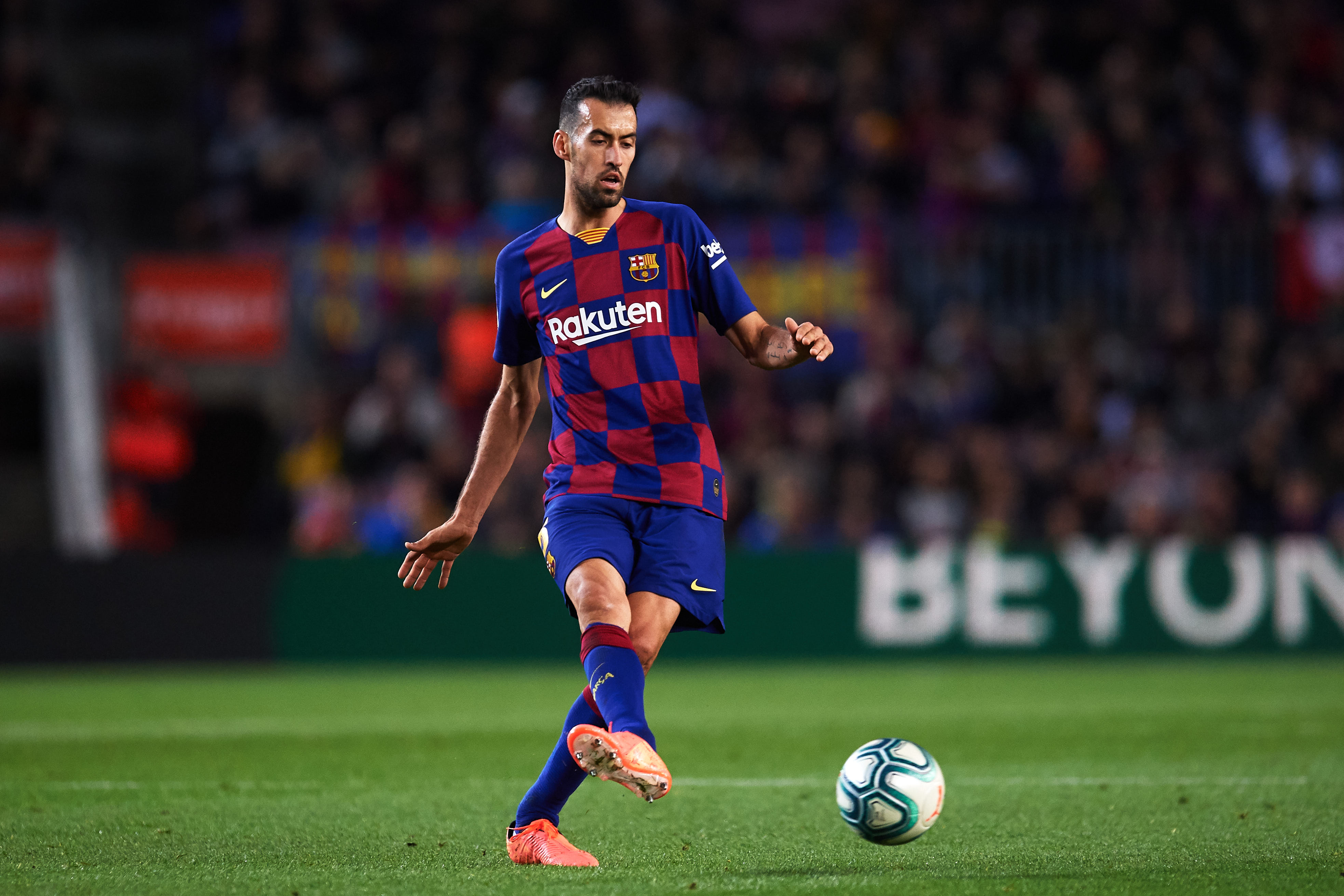 Busquets doubtful for Alaves clash. (Photo by Alex Caparros/Getty Images)