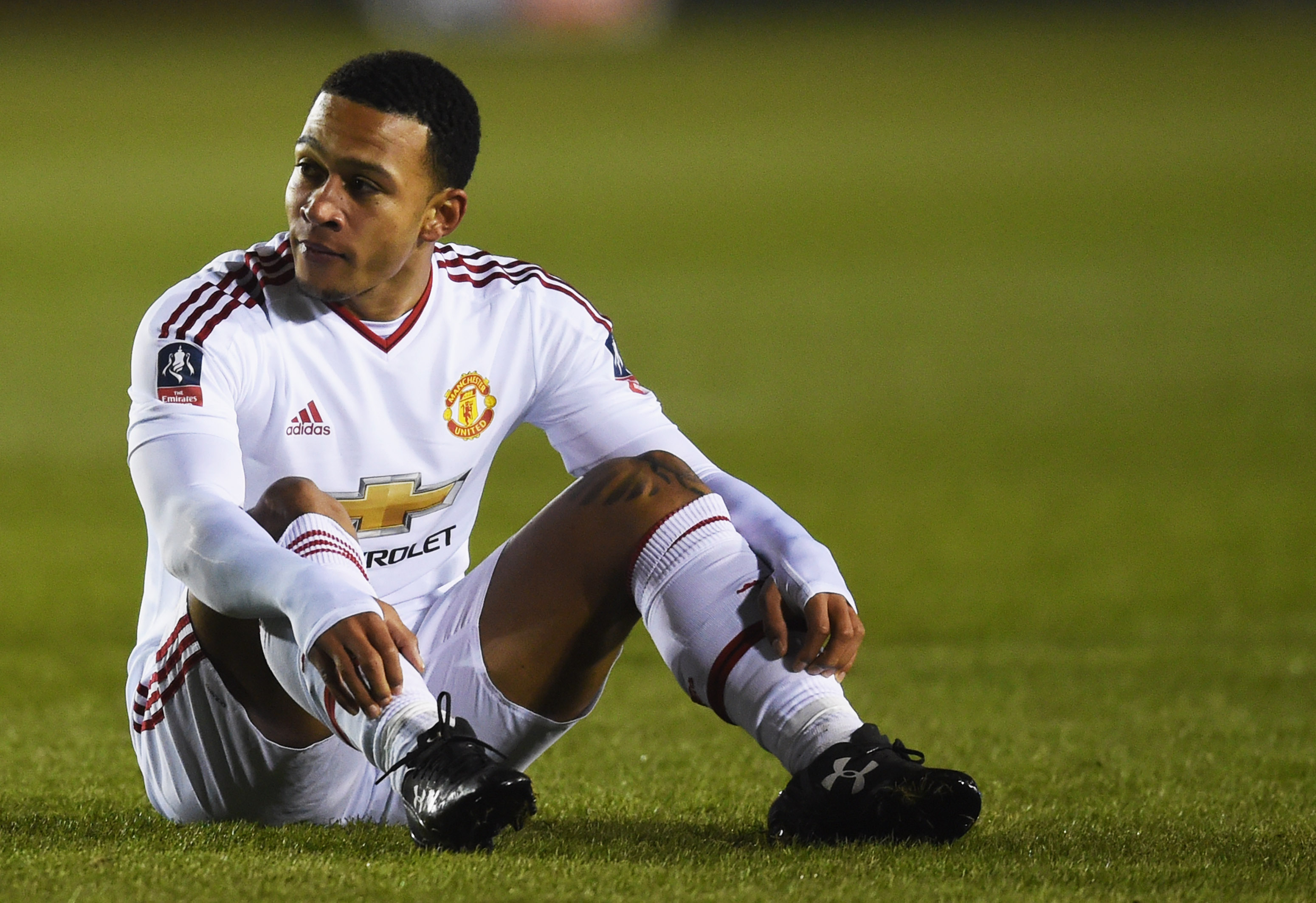 Memphis Depay had his struggles at Manchester United. (Photo by Michael Regan/Getty Images)
