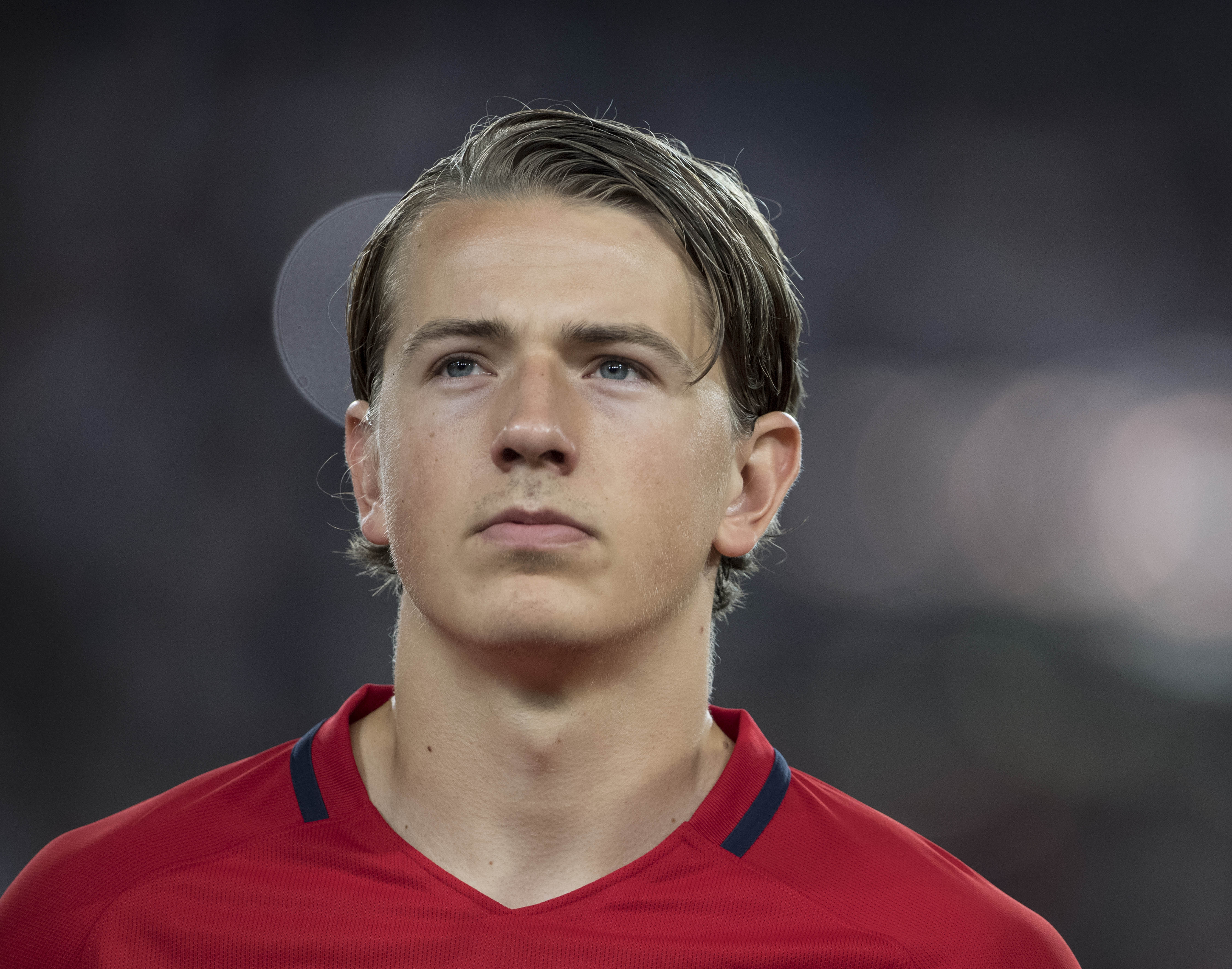 STUTTGART, GERMANY - SEPTEMBER 04: Sander Berge of Norway during the FIFA 2018 World Cup Qualifier between Germany and Norway at Mercedes-Benz Arena on September 4, 2017 in Stuttgart, Baden-Wuerttemberg. (Photo by Trond Tandberg/Getty Images)