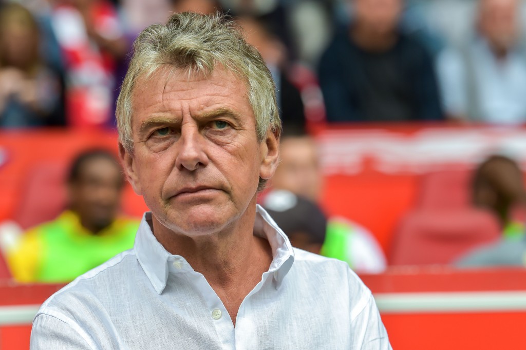 Nantes' French head coach Christian Gourcuff looks on during the French L1 football match between Lille (LOSC) and FC Nantes at the Pierre Mauroy Stadium in Villeneuve-d'Ascq northern France, on August 11, 2019. (Photo by PHILIPPE HUGUEN / AFP) (Photo credit should read PHILIPPE HUGUEN/AFP via Getty Images)