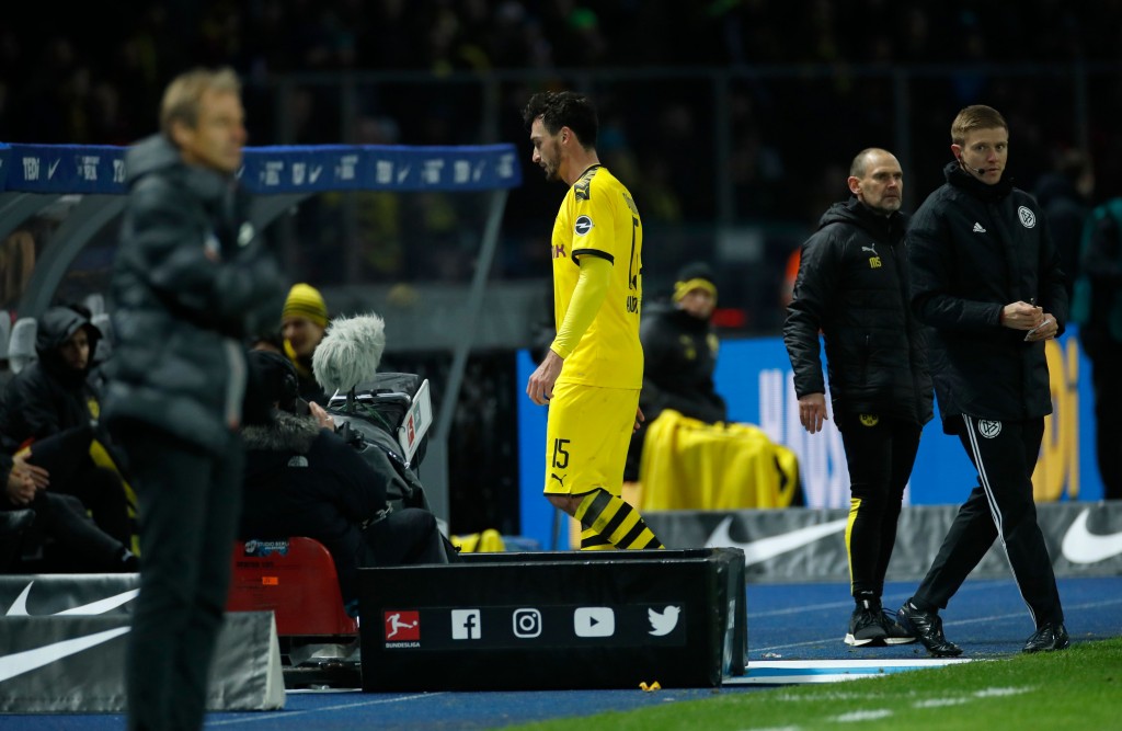 Mats Hummels is suspended for the clash against Hertha Berlin. (Photo by ODD ANDERSEN/AFP via Getty Images)