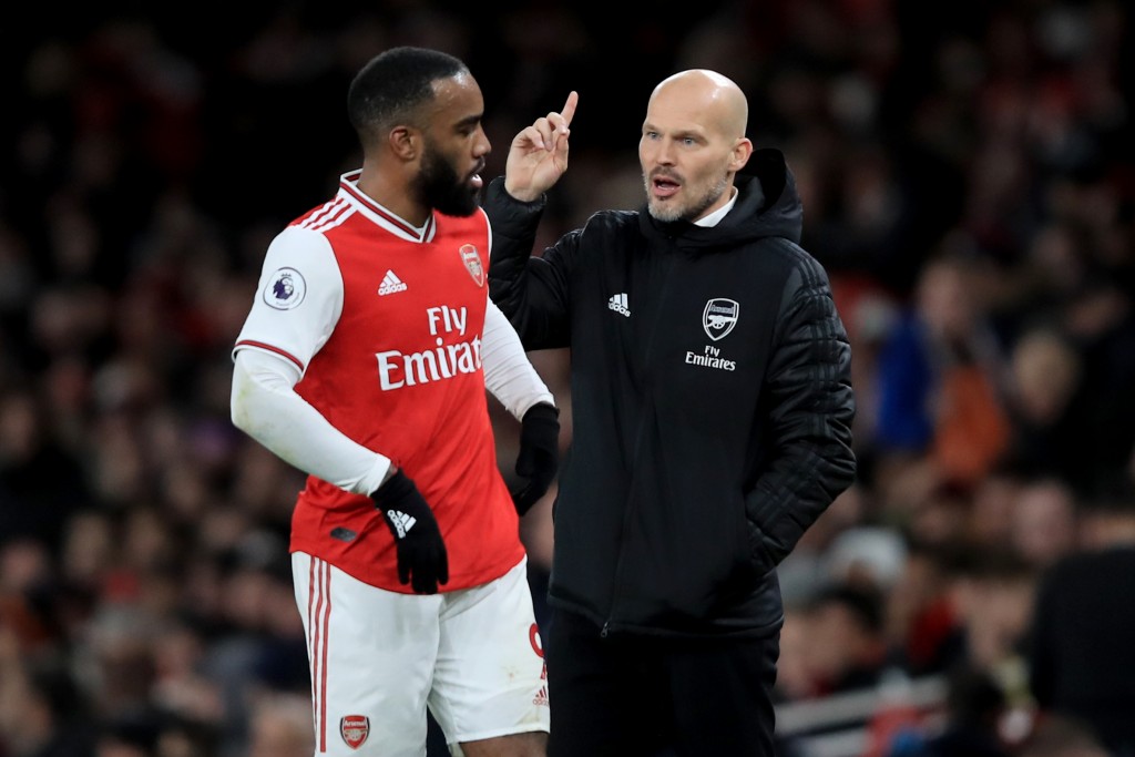 Lacazette's goal could not save Freddie Ljungberg's men. (Photo by Marc Atkins/Getty Images)