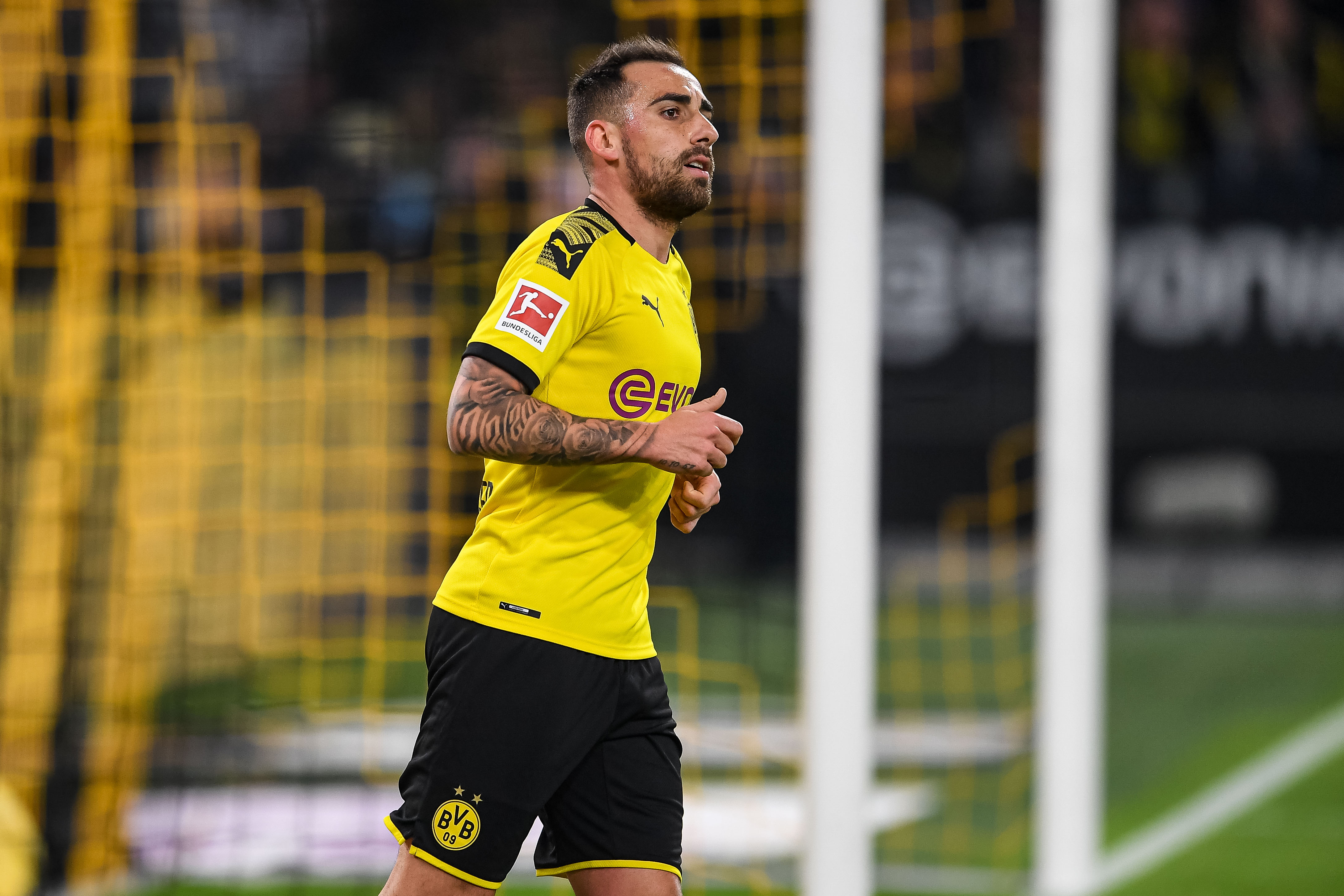 Can Paco Alcacer lead Dortmund to a win on Saturday? (Photo by Jörg Schüler/Bongarts/Getty Images)