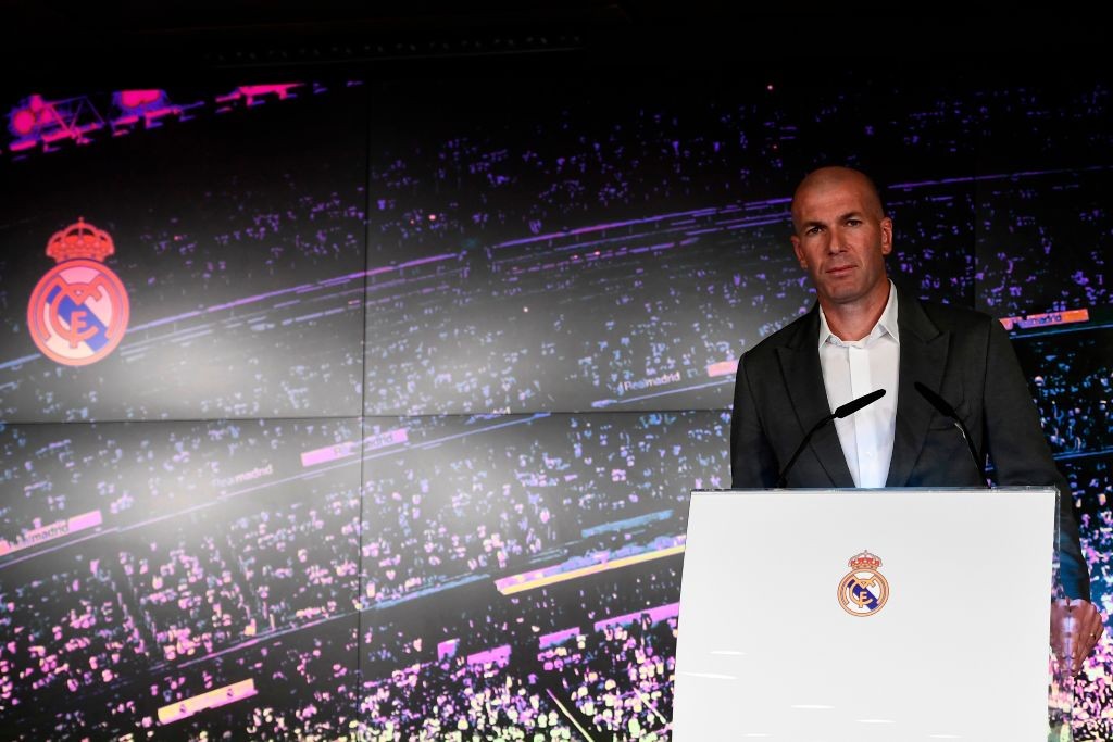 Zidane returned to Real Madrid nine months after resigning (Photo by PIERRE-PHILIPPE MARCOU/AFP via Getty Images)