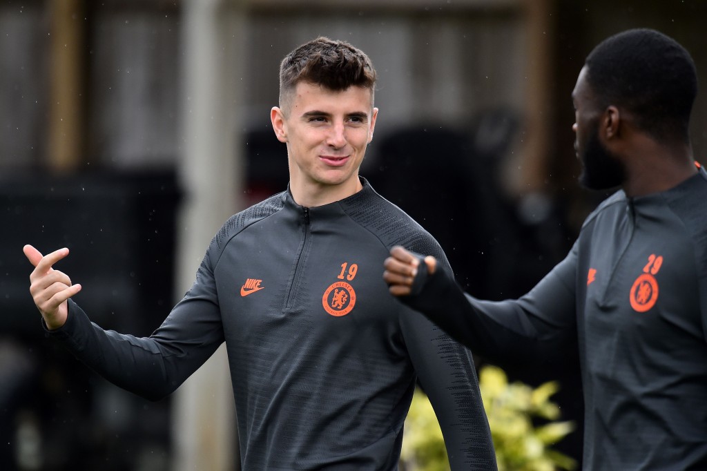 Mason Mount and Fikayo Tomori are set to drop down to the bench at Brighton. (Photo by Glyn Kirk/AFP via Getty Images)
