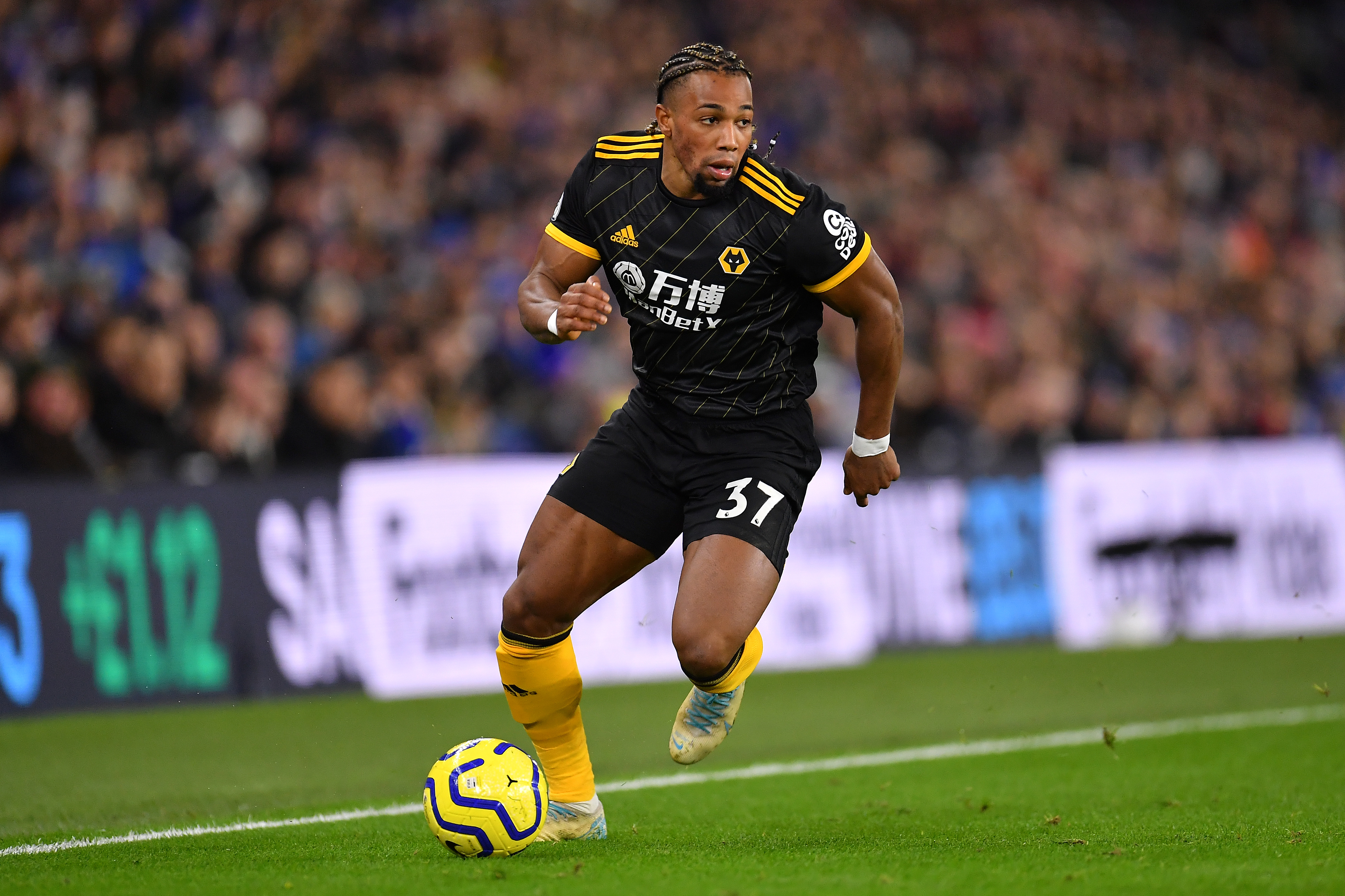 Adama Traore has completed the most number of take-ons (144) in PL this season (Photo by Justin Setterfield/Getty Images)