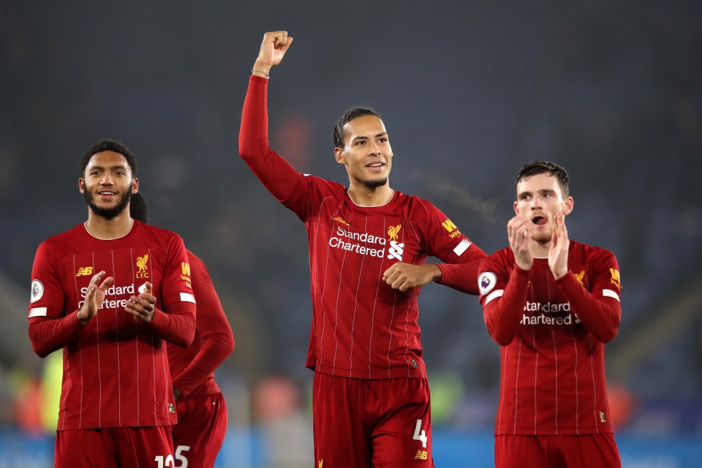 Joe Gomez, Virgil van Dijk and Andrew Robertson will start in defence once again when Watford host Liverpool. (Photo by Alex Pantling/Getty Images)
