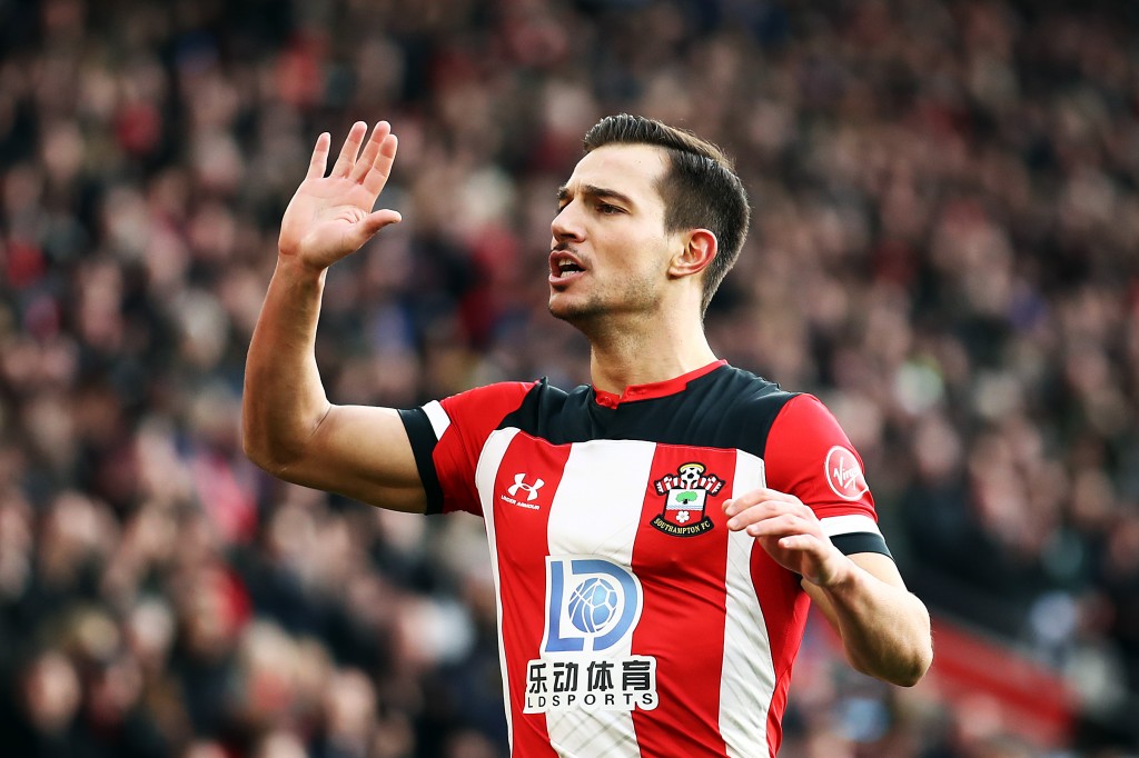 SOUTHAMPTON, ENGLAND - JANUARY 18: Cedric of Southampton celebrates during the Premier League match between Southampton FC and Wolverhampton Wanderers at St Mary's Stadium on January 18, 2020 in Southampton, United Kingdom. (Photo by Bryn Lennon/Getty Images)
