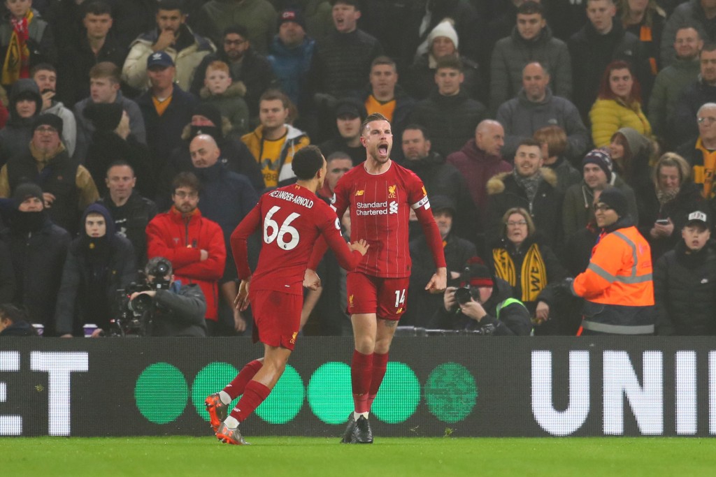 Alexander-Arnold provided a delightful assist to Henderson. (Photo by Catherine Ivill/Getty Images)