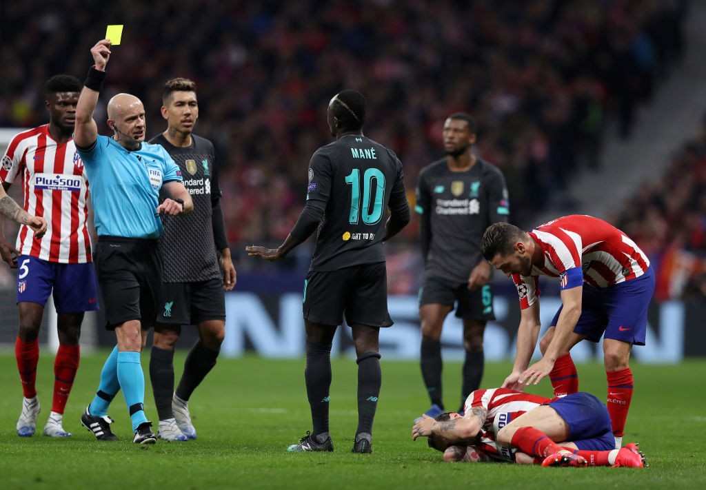 Frustration got the better of Sadio Mane against Atletico (Photo by Angel Martinez/Getty Images)