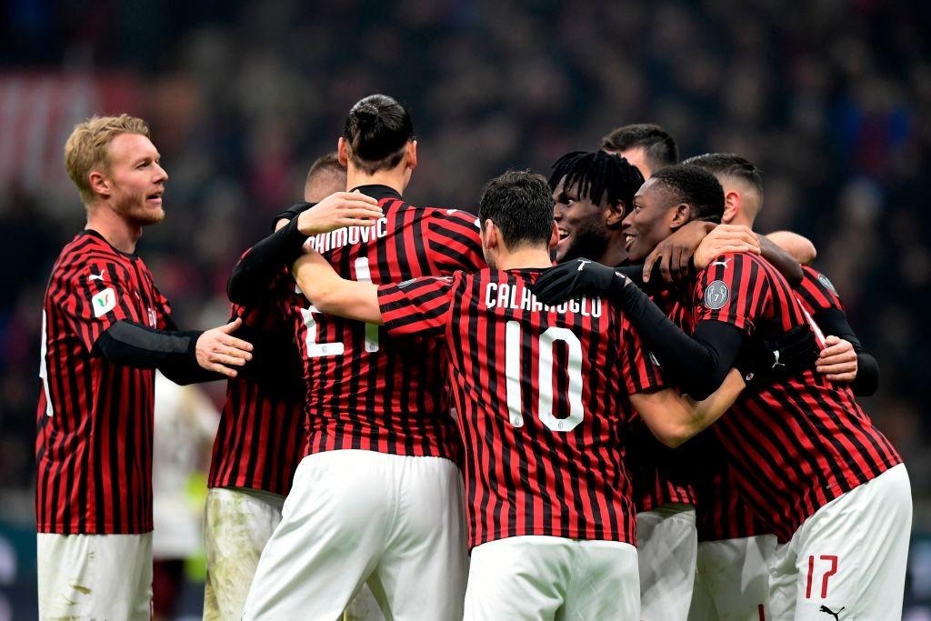 A Zlatan Ibrahimovic-led AC Milan ended 2019/20 on a high. (Photo by Miguel Medina/AFP via Getty Images)