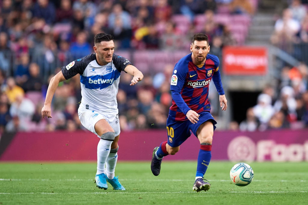 Perez to team up with Messi at Barcelona? (Photo by Alex Caparros/Getty Images)