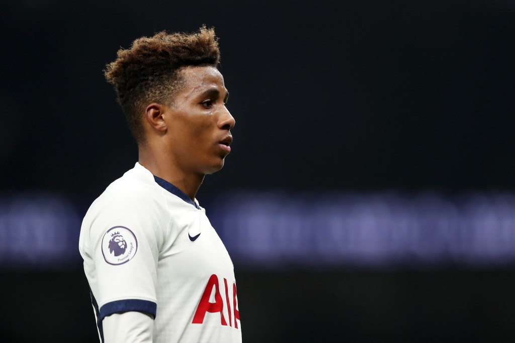 LONDON, ENGLAND - JANUARY 22: Gedson Fernandes of Tottenham Hotspur looks on during the Premier League match between Tottenham Hotspur and Norwich City at Tottenham Hotspur Stadium on January 22, 2020 in London, United Kingdom. (Photo by Naomi Baker/Getty Images)